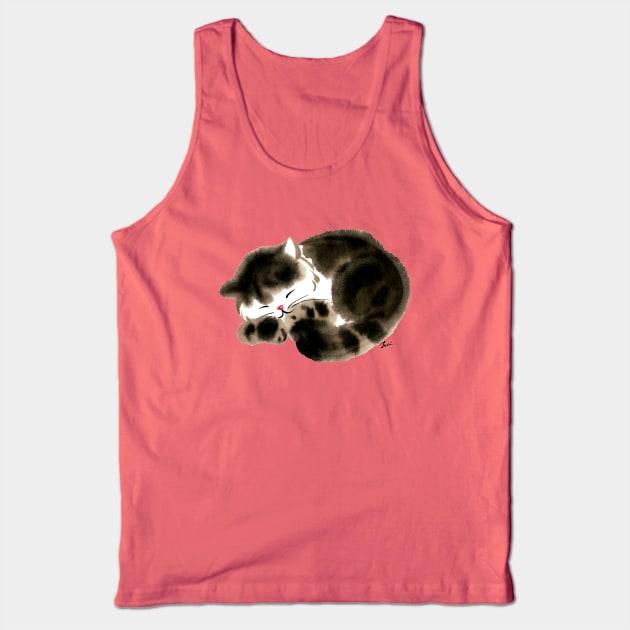 Fluffy sleeping cat Tank Top by juliewu